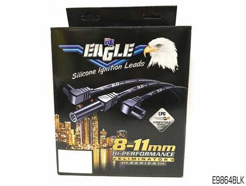 EAGLE IGNITION LEAD SET BLACK FOR FORD 351 WINDSOR V8 AROUND COVER E9864BK - Picture 2 of 4