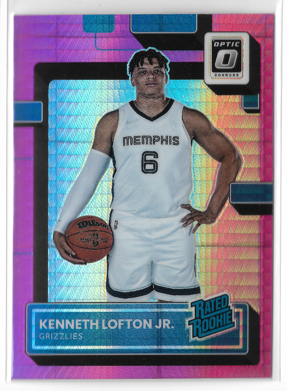 2022-23 Donruss Optic Rated Rookie Hyper Pink #202 Kenneth Lofton Jr Grizzlies