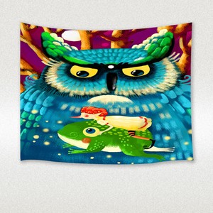 Details About Fairy Tale Tapestry Wall Hanging Elf Frog Owl Decor For Bedroom Living Room Dorm
