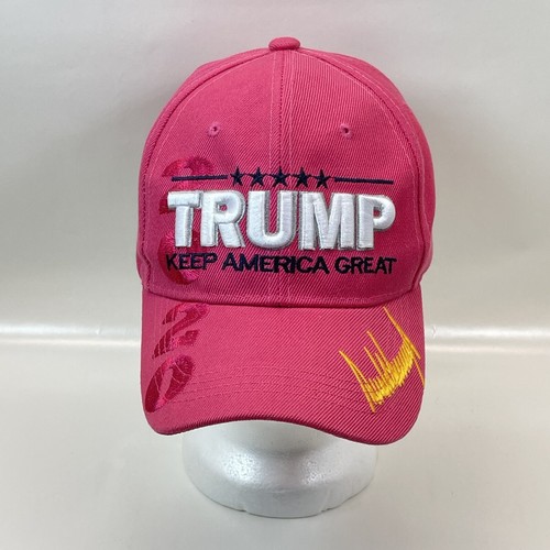 Chapeau Donald Trump rose vif Keep America Great 2020 sangle réglable campagne - Photo 1 sur 10