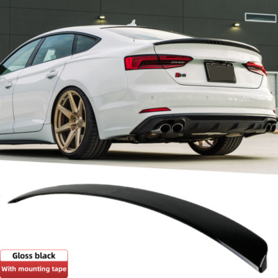 FIT FOR 2018-2023 AUDI A5 S5 SPORTBACK 4DR GLOSS BLACK REAR TRUNK SPOILER WING