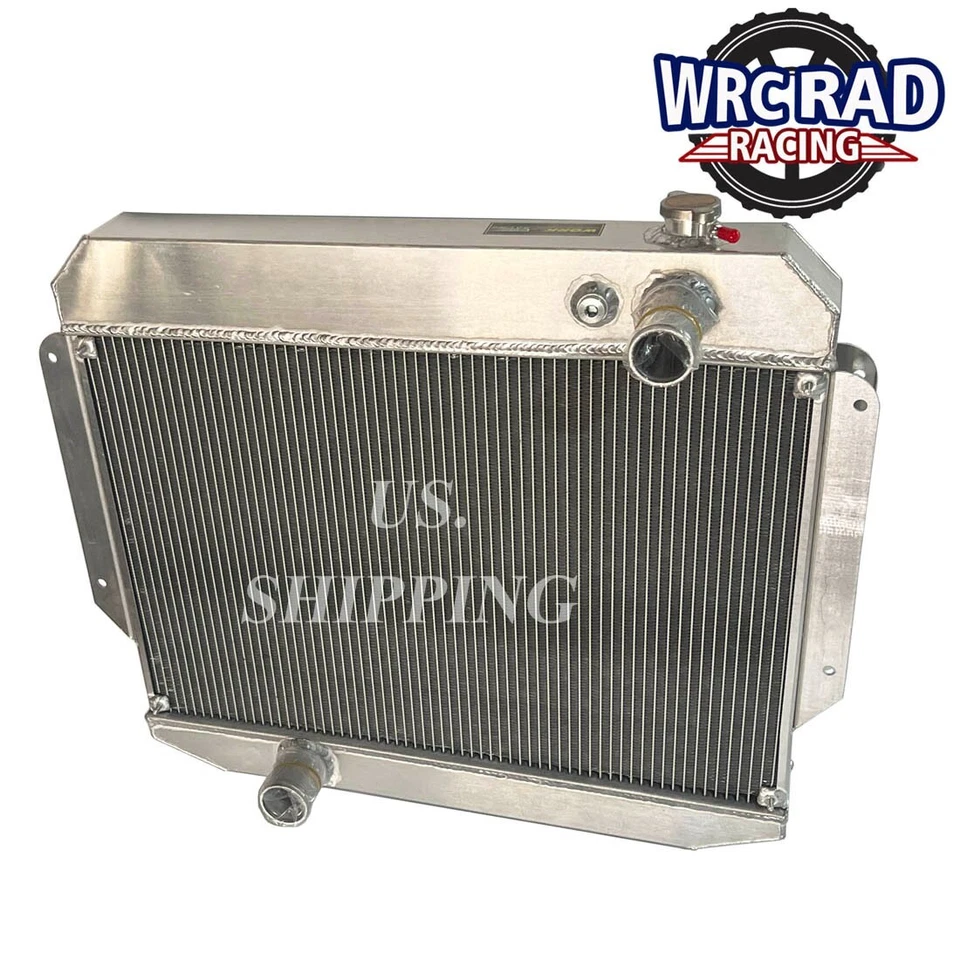 Radiador de refrigeración de aluminio para Lincoln Premiere V8 1958-1960 1959 4-BBL A 2 filas Foto 4 de 4