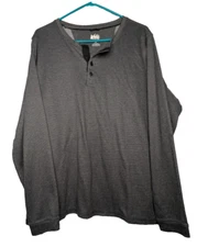 REI Co-op Long Sleeve 1/4 Zip Base Layer Top Men's XL Gray Hiking Skiing Wool