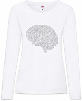 Brain Maze Damen Langarm T-Shirt Labyrinth Mystik Hypnose Hypnotize Spirale