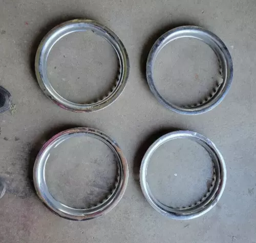 1969 Pontiac GTO PMD Mags Beauty Rings OEM May Fit Other Models Original Trim NR