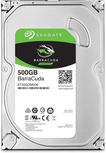 Seagate BarraCuda 500GB Internal 3.5" (ST500DM009) HDD - Picture 1 of 5