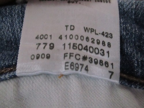 Levis 504 Tilted Jeans Womens 11L Blue Denim Straight Mid Rise Medium Wash 33x32 - Picture 8 of 16