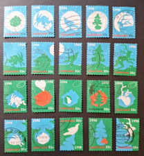 Netherlands: 1998 Christmas, complete used self-adhesive set
