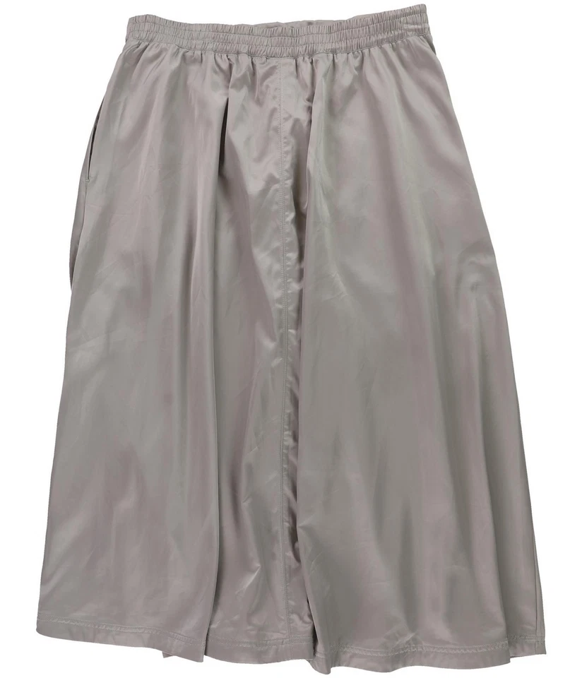 Falda midi clásica lisa Reebok para mujer, beige, pequeña Foto 2 de 2