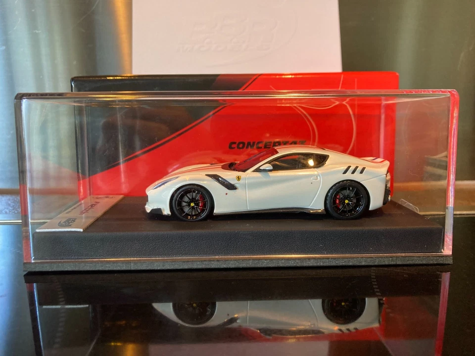 FERRARI F12 TDF FUJI WHITE GLOSS 18/20 1/43 BBR RACE43-246N - Photo 2/4