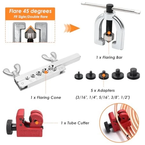 Kit de línea de freno recubierto de cobre de 25 pies 3/16 pulgadas (incluye 24 accesorios y 4 uniones) Foto 4 de 4