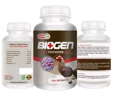 Biogen Solution treats 100 Tablets -  Poultry, Roosters Chicken Nutri-line 