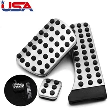 3PCS Accelerator Rear Brake Pedal Cover For 2009-2014 Mercedes Benz E Class W212