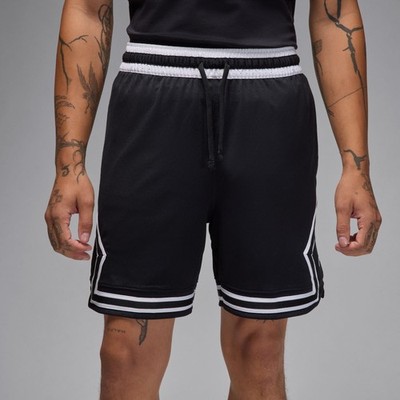 Jordan Sport Dri-FIT Mesh Diamond Shorts Black/White/White Mens HF9910-010 New