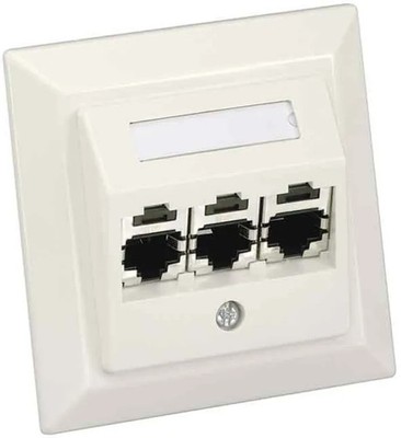 Panduit RJ45 Netzwerkdose 3-fach Cat6 geschirmt Unterputz weiß CS3P6TGAWY