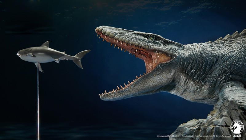 W-DRAGON Mosasaurus Dinosaur Statue PVC Model Collectible
