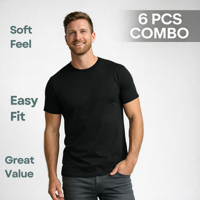 True Classic Men s Crew Neck T-Shirts 6 Pack Combo Size L New No Tags
