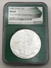2002 Eagle $1 MS 69 From US Mint Sealed Box
