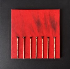 Opera del Maestro BERNARD AUBERTIN  Dessin de Feu  anno 1999 Cm22x22 archiviata