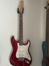 Axl Player Deluxe Stratocaster Electric Guitar Cherry Red, Right-Handed