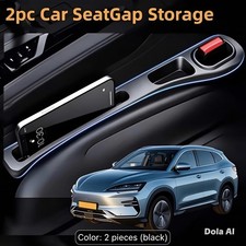 2-Pack Car Seat gap filler Strips Suitable for Many Cars Car Accessories Black