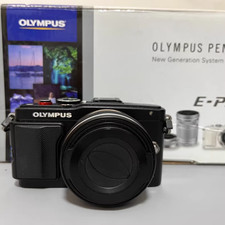 Olympus Pen Lite E-PL6 Black Mirrorless Body   16.05MP MFT, Compact Retro Style