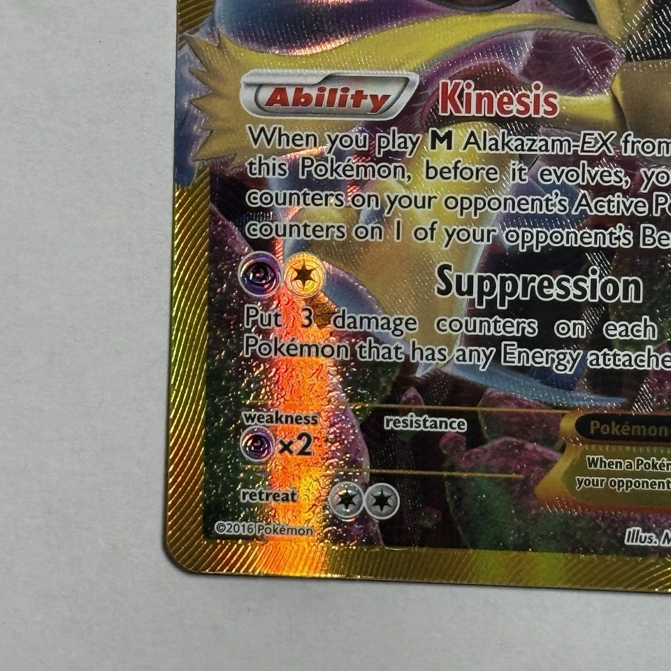 Alakazam EX Fates Collide 125/124 Full Art Holo Secret Rare Pokémon TCG Card - Image 3 of 4