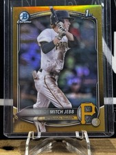 2025 Bowman Chrome Mitch Jebb Pirates 1st Prospect #BCP-41 Gold Refractor 42/50