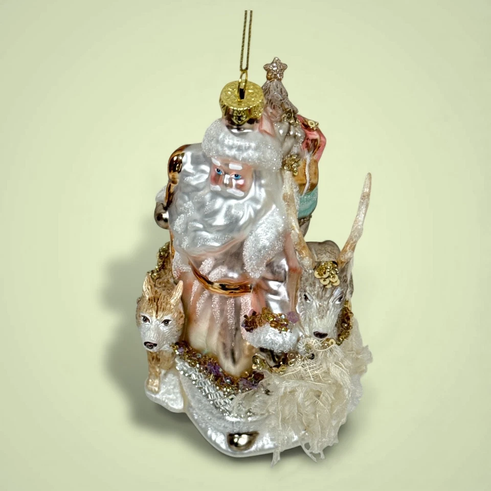 Goodwill Palla Di Natale In Vetro Pendant Natale Babbo Natale Lupo Cervo 16,5Cm - Immagine 2 di 4