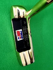 Sutter's Mill Pepsi Collectable Gold Tone Putter with Head Cover.  RH 34.5"