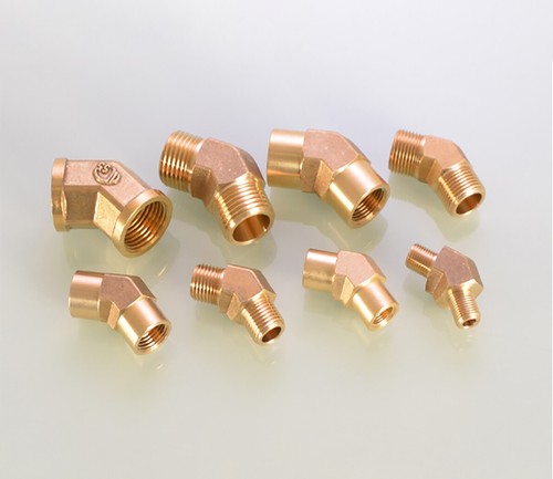 45° Brass Elbow 1/8 to 1/2 Npt Male Female Pipe Fitting Fuel Air Water Oil Gas - Picture 2 of 13