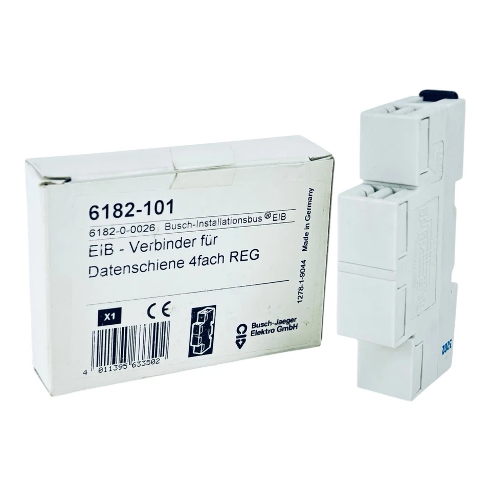 Busch-Jaeger 6182-101 EIB-Verbinder für Datenschiene / 4fach / REG / EIB / X1 - Bild 2 von 2