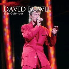 Gifted Stationery Co,  David Bowie 2026 Wall Calendar, 12'' X 12'', 16-Month Cal