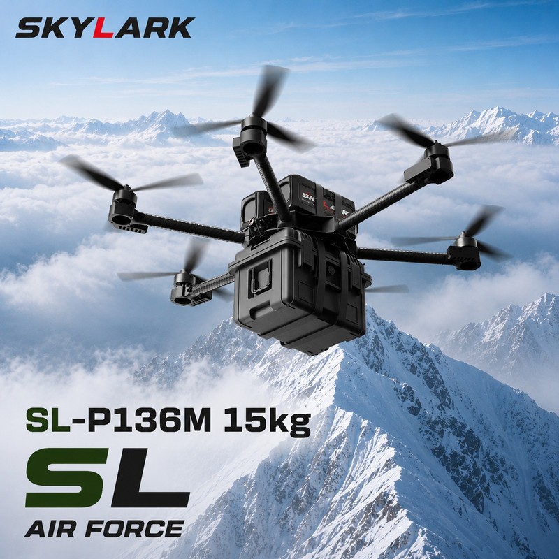 P136M 15kg 6-Rotor FPV Drone 10KM+ ELRS 5.8GHz 8.5kg Payload Industrial UAV