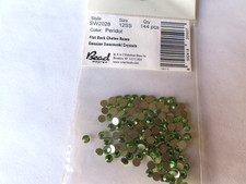 144 Swarovski Flatbacks 12ss Peridot/foiled. 2028