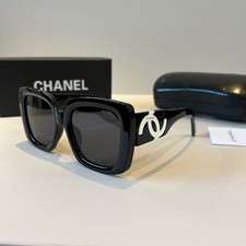 Chanel 6823 Square black frame Gray lenses 52 21-145 women's sunglasses