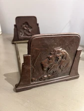 Bronze (cast iron)And brass Extendable Lion racks Book Holder Quality Item 09950
