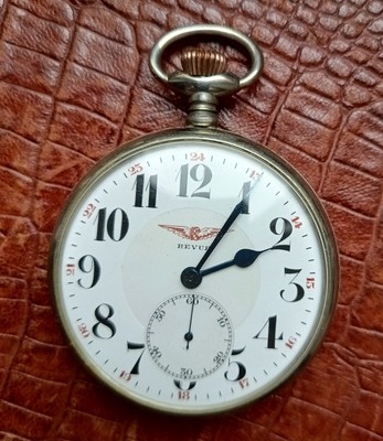 Seltene Alte Revue Swiss Made Eisenbahn Taschenuhr