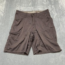 Wrangler Cargo Shorts Mens 32 Black Relaxed Fit Nylon Stretch High Rise Outdoor