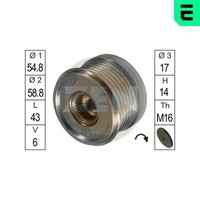 Generatorfreilauf ERA ZN5423 FüR Renault Dacia Clio 2 Megane 1 KA0 EA0 BA0 JA0