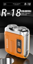 Mini Electric Smart Shaver Dual Blade Digital Display Rechargeable Beard
