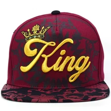 King Crown New TL Embroidery Snapback Black Hat Adult Adjustable Baseball Cap