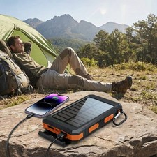 10000mAh Solar Portable Power Bank Set USB LED Power Bank Mobile Phone Charger