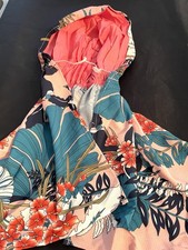 Vintage Japanese Chirimen Crepe Rayon Fabric Head Scarf