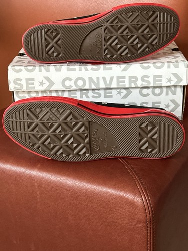 CONVERSE x COMME DES GARCONS PLAY RED SOLE CANVAS HIGH-TOP SNEAKERS SIZE 8.5 NWT - Picture 14 of 21
