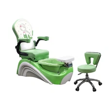 Kid Pedicure Chair Nail Salon Massage Chair Child Mini Spa Green
