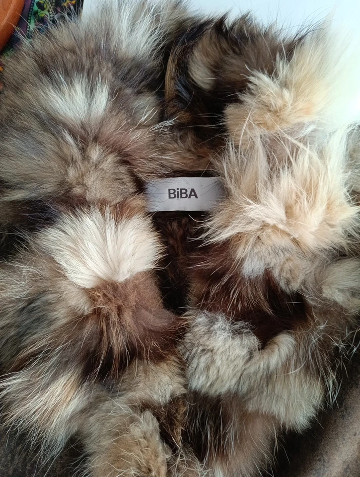 Fell Leder Mantel echtes Leder Fellbesatz Futter sehr warm BIBA neu 42 44 Jacke - Bild 4 von 4