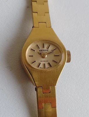 Wempe Swiss Damenuhr Incabloc Handaufzug Vintage Swiss Made Vergoldet TOP P11 - Bild 1 von 4