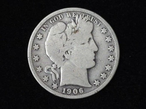 1906-S Barber Silver Half Dollar Good+ 60205