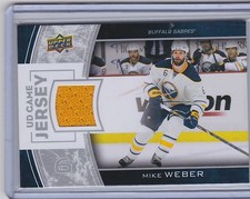13-14 2013-14 UPPER DECK MIKE WEBER UD GAME JERSEY GJ-MW BUFFALO SABRES
